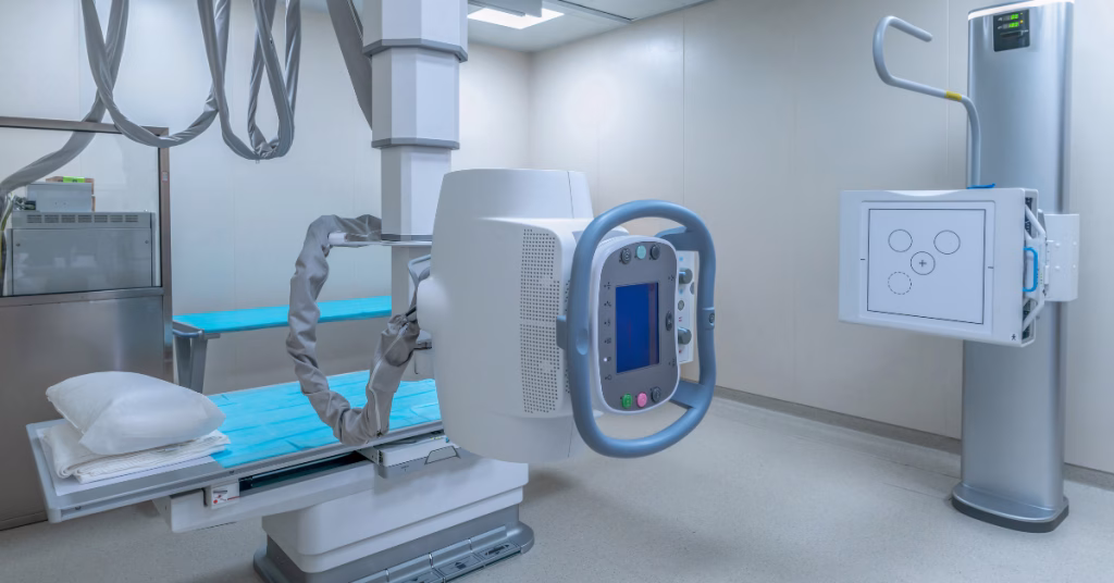 an advanced xray medical device in a hospital